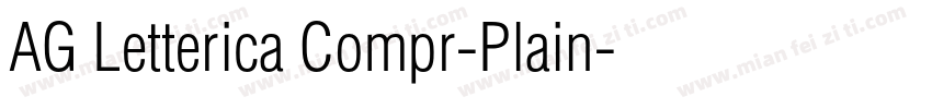 AG Letterica Compr-Plain字体转换